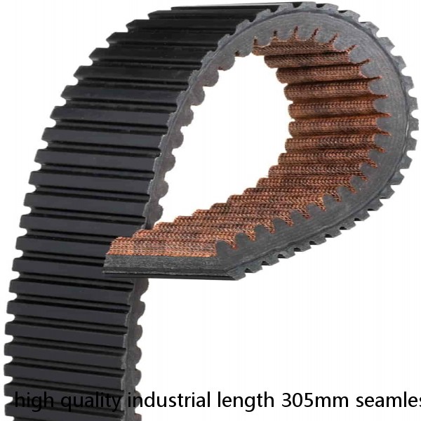 high quality industrial length 305mm seamless grooved red rubber coating flat belt paged machine belt #1 image